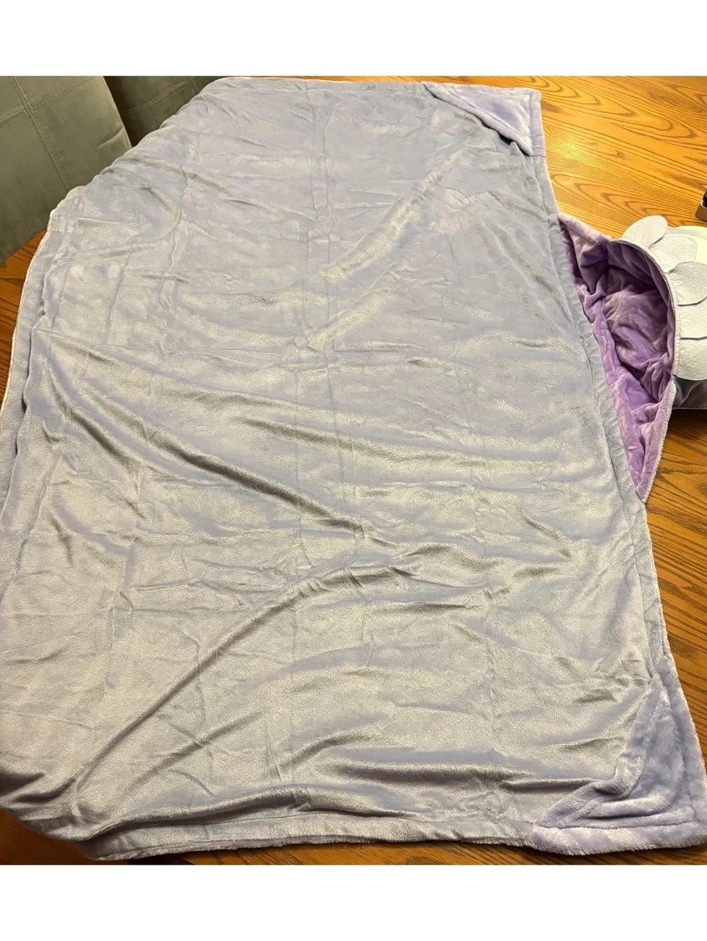 Squishmallows Shark Hooded Throw Blanket Wearable Plush Purple Kids 46x29